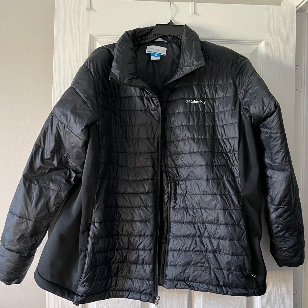 Women Plus Columbia Black Puffer Coat 2X